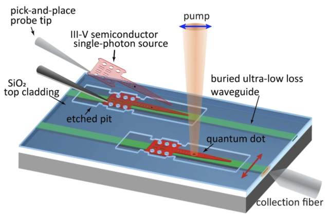 Ultra-low loss quantum photonic circuits integrated with single quantum emitters