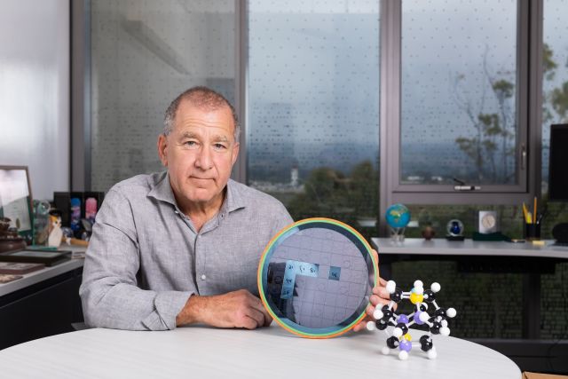 Dan Blumenthal and photonic wafer